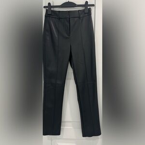 WHITE HOUSE BLACK MARKET Slim Faux Leather Trouser, Size 2R, NWT